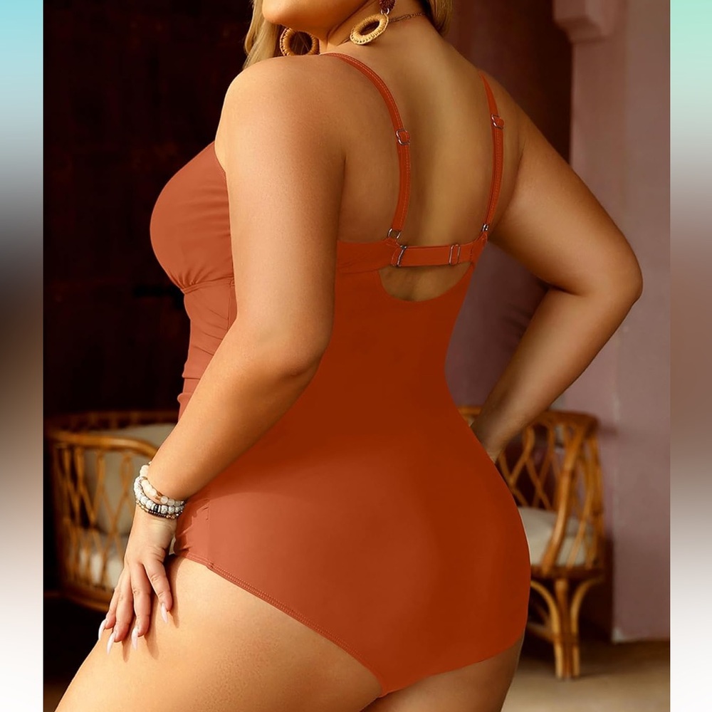Aqua Eve Plus Size One Piece Swimsuit - Picture 3 of 10